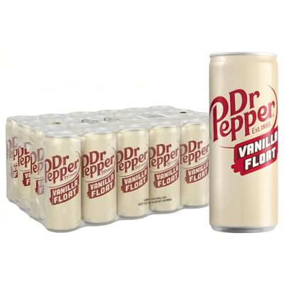 Dr Pepper Vanilla Float Bibita Analcolica Gusto Vaniglia Confezione 24 Lattine da 330ml Dr Pepper Vanilla Float Bibita Analcolica Gusto Vaniglia Confezione 24 Lattine da 330ml