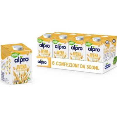 Alpro CLASSICO, Bevanda all'AVENA, Naturalmente Senza Lattosio, con Vitamine B2, B12 e D2-8 Confezioni da 500 ml Alpro CLASSICO, Bevanda all'AVENA, Naturalmente Senza Lattosio, con Vitamine B2, B12 e D2-8 Confezioni da 500 ml