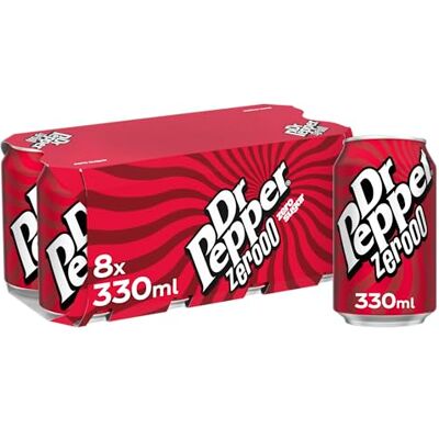 Dr Pepper Zucchero Zero, 8 x 330ml Dr Pepper Zucchero Zero, 8 x 330ml