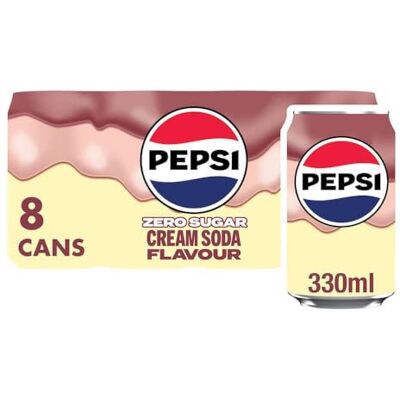 Pepsi Treats Cream Soda, 8 x 330 ml Pepsi Treats Cream Soda, 8 x 330 ml