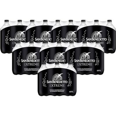 San Benedetto Extreme, Acqua Oligominerale Altamente Frizzante, Confezione da 48x1L, Bolle Extreme per un'acqua minerale dalla frizzantezza decisa, Bottiglia PET San Benedetto Extreme, Acqua Oligominerale Altamente Frizzante, Confezione da 48x1L, Bolle Extreme per un'acqua minerale dalla frizzantezza decisa, Bottiglia PET