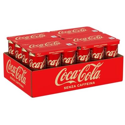 Coca-Cola Senza Caffeina, Tutto il Gusto della Formula Senza Caffeina, Lattina 100% riciclabile 24 Lattine da 330 ml Coca-Cola Senza Caffeina, Tutto il Gusto della Formula Senza Caffeina, Lattina 100% riciclabile 24 Lattine da 330 ml