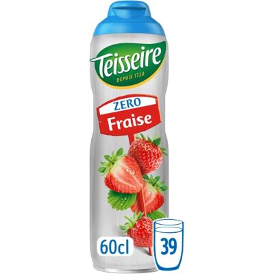 Teisseire Sciroppo di Fragola Zero Zuccheri per Bevanda Rinfrescante, Cocktail, Bottiglia da 60 cl Teisseire Sciroppo di Fragola Zero Zuccheri per Bevanda Rinfrescante, Cocktail, Bottiglia da 60 cl