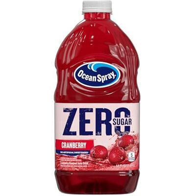 Ocean Spray ® ZERO Sugar Bevanda al succo di mirtillo rosso, bottiglia da 64 once fluide Ocean Spray ® ZERO Sugar Bevanda al succo di mirtillo rosso, bottiglia da 64 once fluide