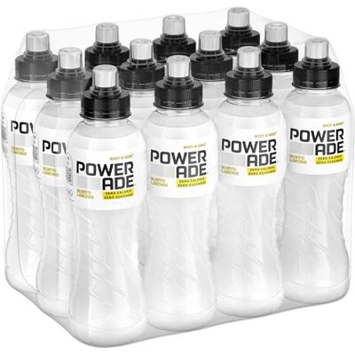 Powerade Active Zero – 12 Bottiglie da 500 ml, Bevanda Analcolica Non Gassata, Senza Calorie, Bottiglia Ergonomica in PET 100% Riciclabile, Con Edulcoranti e Vitamina B6 Powerade Active Zero – 12 Bottiglie da 500 ml, Bevanda Analcolica Non Gassata, Senza Calorie, Bottiglia Ergonomica in PET 100% Riciclabile, Con Edulcoranti e Vitamina B6