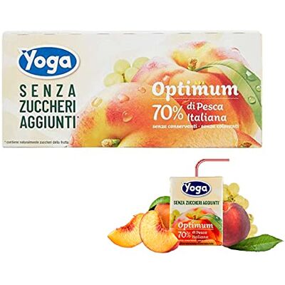 Idea Yoga Succo Optimum Pesca Italiana Senza Zuccheri Aggiunti 8 Confezioni da 3 x 200 ml Idea Yoga Succo Optimum Pesca Italiana Senza Zuccheri Aggiunti 8 Confezioni da 3 x 200 ml