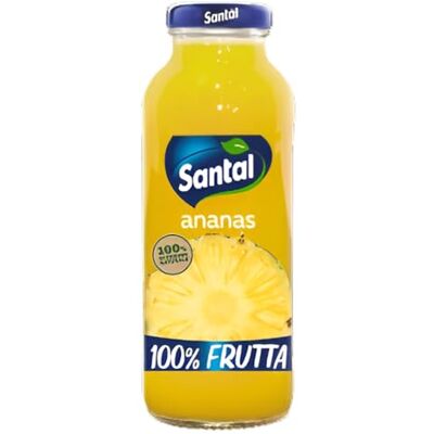 Santal Succo 100% Frutta Gusto Ananas Confezione da 24 Bottiglie da 250 ml Santal Succo 100% Frutta Gusto Ananas Confezione da 24 Bottiglie da 250 ml