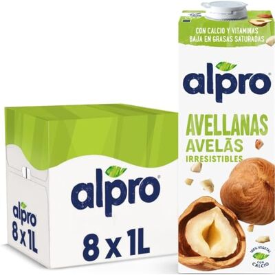 Alpro CLASSICO, Bevanda alla NOCCIOLA, Naturalmente Senza Lattosio, con Vitamine B2, B12 e D 8 confezioni x 1 Litro Alpro CLASSICO, Bevanda alla NOCCIOLA, Naturalmente Senza Lattosio, con Vitamine B2, B12 e D 8 confezioni x 1 Litro