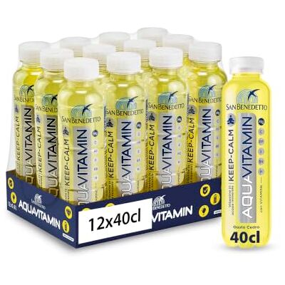 San Benedetto Aquavitamin KEEP-CALM Gusto Cedro, Bevanda con alto contenuto di Vitamina C, Vitamine in Acqua Minerale, 12x400ml San Benedetto Aquavitamin KEEP-CALM Gusto Cedro, Bevanda con alto contenuto di Vitamina C, Vitamine in Acqua Minerale, 12x400ml