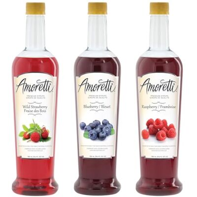 Amoretti Premium Berry Syrups 750ml 3 Pack Amoretti Premium Berry Syrups 750ml 3 Pack