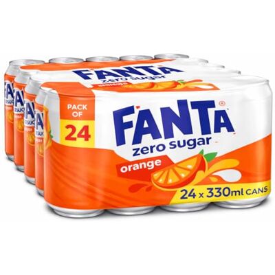 Fanta Zero arancione bibita analcolica can 330 ml (24 lattine) Fanta Zero arancione bibita analcolica can 330 ml (24 lattine)