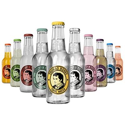 Thomas Henry Set di 10 varietà Tonic Water, Dry, Botanical, Cherry Blossom, Spicy Ginger, Ale, Lemon Amaro, Soda Water, Mystic Mango & Pink Pompelmo Thomas Henry Set di 10 varietà Tonic Water, Dry, Botanical, Cherry Blossom, Spicy Ginger, Ale, Lemon Amaro, Soda Water, Mystic Mango & Pink Pompelmo