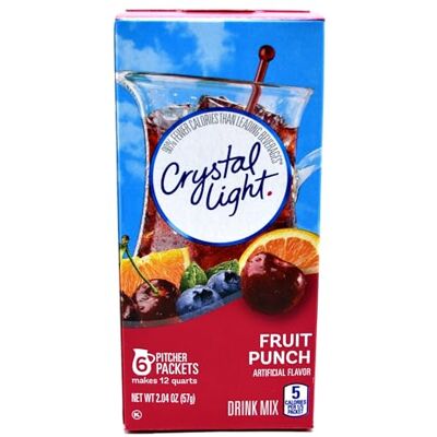 Crystal Light Fruit Punch Drink Mix, 12-Quart Canister (Pack Of 3) Crystal Light Fruit Punch Drink Mix, 12-Quart Canister (Pack Of 3)