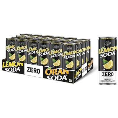 Lemon Soda Lemonsoda Zero Bevanda Gassata al Limone, 24 Lattine da 33 cl Lemon Soda Lemonsoda Zero Bevanda Gassata al Limone, 24 Lattine da 33 cl