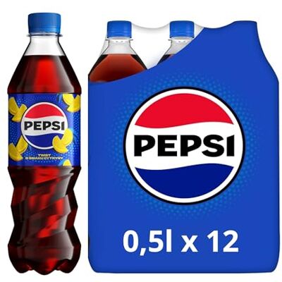 Pepsi Twist 50cl x 12 al Limone Bevanda Analcolica Gusto Limone Confezione da 12 Bottiglie da 500ml Pepsi Twist 50cl x 12 al Limone Bevanda Analcolica Gusto Limone Confezione da 12 Bottiglie da 500ml