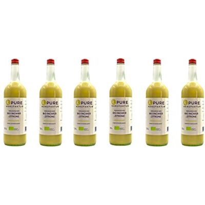 Pure Succo di zenzero peruviano biologico di alta qualità con limone senza zucchero e additivi artificiali 100% bio (DE-ÖKO-005), 6x1000ml Pure Succo di zenzero peruviano biologico di alta qualità con limone senza zucchero e additivi artificiali 100% bio (DE-ÖKO-005), 6x1000ml