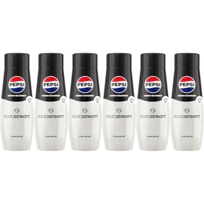 sodastream Set di 6 concentrati Pepsi Max. Senza zucchero. 100% del gusto originale. Con tappo dosatore. 6 x 440 ml. sodastream Set di 6 concentrati Pepsi Max. Senza zucchero. 100% del gusto originale. Con tappo dosatore. 6 x 440 ml.