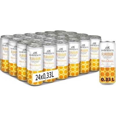 San Benedetto Flavour Note di Ananas, Confezione da 24 Lattine da 330 ml, Bevanda Analcolica Dissetante, Aroma Esotico e Fruttato, in Lattina, Zero zuccheri San Benedetto Flavour Note di Ananas, Confezione da 24 Lattine da 330 ml, Bevanda Analcolica Dissetante, Aroma Esotico e Fruttato, in Lattina, Zero zuccheri