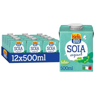 Isola Bio Bevanda di Soia Biologica 12x500ml Isola Bio Bevanda di Soia Biologica 12x500ml
