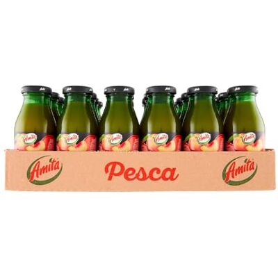 Coca-Cola Amita Pesca, Bevanda Rinfrescante a Base di Pesca, Gusto Autentico e Fresco, con almeno il 40% di Frutta Confezione da 24 Bottiglie di Vetro Coca-Cola Amita Pesca, Bevanda Rinfrescante a Base di Pesca, Gusto Autentico e Fresco, con almeno il 40% di Frutta Confezione da 24 Bottiglie di Vetro