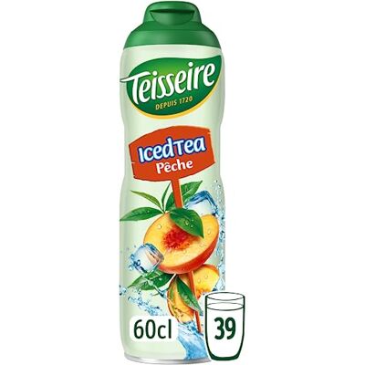 Teisseire Sciroppo al gusto di Tè Freddo alla Pesca per Bevanda Rinfrescante, Cocktail, Bottiglia da 60 cl Teisseire Sciroppo al gusto di Tè Freddo alla Pesca per Bevanda Rinfrescante, Cocktail, Bottiglia da 60 cl