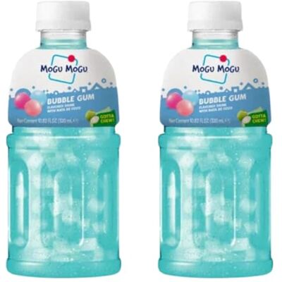 DISTRIBUZIONE 3D Bubble Gum Bevanda Rinfrescante con il 15% di NATA De Coco ricca di fibre naturali di frutta, senza conservanti aggiunti e coloranti Bottiglia da 320ml (2x, Bubble Gum) DISTRIBUZIONE 3D Bubble Gum Bevanda Rinfrescante con il 15% di NATA De Coco ricca di fibre naturali di frutta, senza conservanti aggiunti e coloranti Bottiglia da 320ml (2x, Bubble Gum)