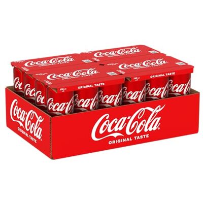 Coca-Cola Original Taste, Tutto il Gusto Originale di , Lattina 100% riciclabile 24 Lattine da 330 ml Coca-Cola Original Taste, Tutto il Gusto Originale di , Lattina 100% riciclabile 24 Lattine da 330 ml