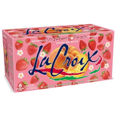 La Croix LaCroix Acqua frizzante Fragola Pesca 300ml (confezione da 8) La Croix LaCroix Acqua frizzante Fragola Pesca 300ml (confezione da 8)