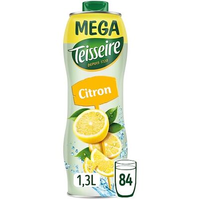 Teisseire Sciroppo di Limone per Bevanda Rinfrescante, Cocktail, Bottiglia da 1,3L Teisseire Sciroppo di Limone per Bevanda Rinfrescante, Cocktail, Bottiglia da 1,3L