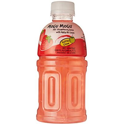 Mogu Mogu Bevanda Nata coco Fragola MOGU 320ml Thailandia Set di 12 pezzi Mogu Mogu Bevanda Nata coco Fragola MOGU 320ml Thailandia Set di 12 pezzi