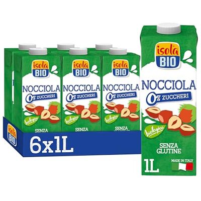 Isola Bio Nocciola Zero Zuccheri Biologica 6x1L Isola Bio Nocciola Zero Zuccheri Biologica 6x1L