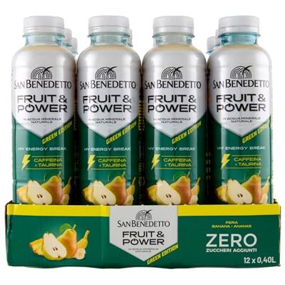 San Benedetto Fruit e Power Green Edition da 12 bottiglie in 0,4Lt Pera Banana Ananas San Benedetto Fruit e Power Green Edition da 12 bottiglie in 0,4Lt Pera Banana Ananas
