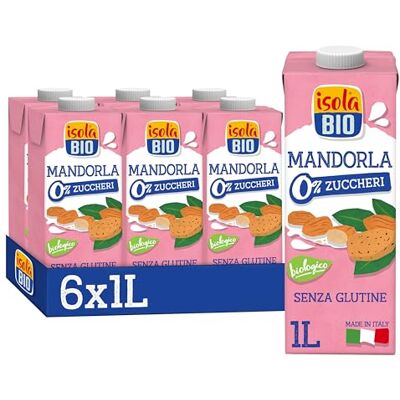 Isola Bio Bevanda Mandorla Zero Zuccheri Biologica 6x1L Isola Bio Bevanda Mandorla Zero Zuccheri Biologica 6x1L