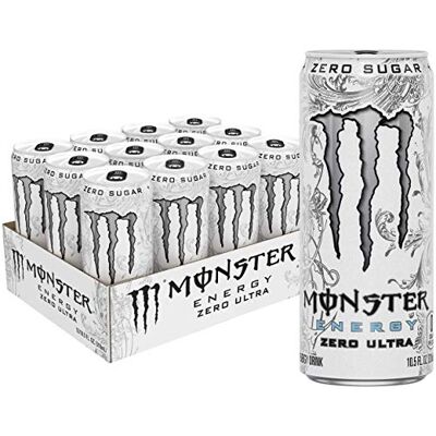 Monster Cable Energy Zero Ultra, bevanda energetica senza zucchero, 453,6 g (confezione da 12) Monster Cable Energy Zero Ultra, bevanda energetica senza zucchero, 453,6 g (confezione da 12)