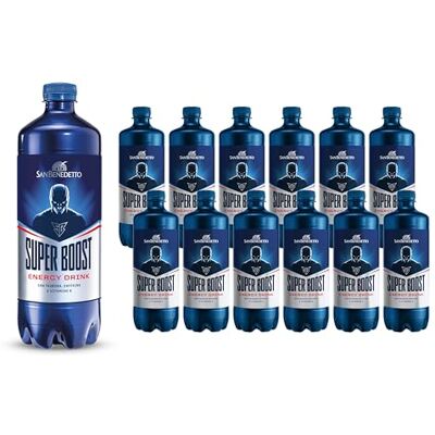 San Benedetto , Energy Drink Super Boost, 12x0,75 l, Bevanda Analcolica Energetica Gassata, Gusto Rinfrescante, con Taurina e Caffeina San Benedetto , Energy Drink Super Boost, 12x0,75 l, Bevanda Analcolica Energetica Gassata, Gusto Rinfrescante, con Taurina e Caffeina