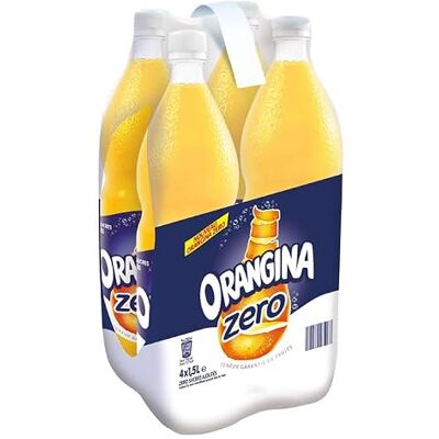 Orangina Zero Bevanda Gassata con Polpa d'Arancia Senza Zucchero 4 x 1,5 L Orangina Zero Bevanda Gassata con Polpa d'Arancia Senza Zucchero 4 x 1,5 L