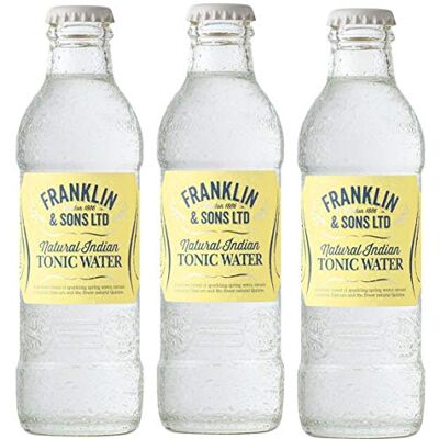 Zeus Party 3 Bottiglie di Natural Indian Tonic Water -Franklin & Sons- 200 ml Zeus Party 3 Bottiglie di Natural Indian Tonic Water -Franklin & Sons- 200 ml
