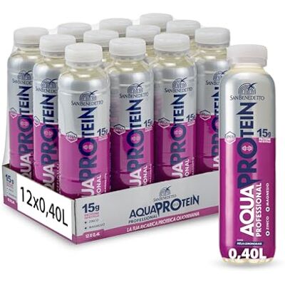 San Benedetto Aquaprotein, Bevanda con alto contenuto di proteine in Acqua Minerale, più Zinco e Magnesio, Proteine Ready to Drink, 12x400ml San Benedetto Aquaprotein, Bevanda con alto contenuto di proteine in Acqua Minerale, più Zinco e Magnesio, Proteine Ready to Drink, 12x400ml
