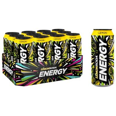 Lemon Soda Lemonsoda Energy Lemon Original, Energy Drink, 12 Lattine da 50 cl Lemon Soda Lemonsoda Energy Lemon Original, Energy Drink, 12 Lattine da 50 cl