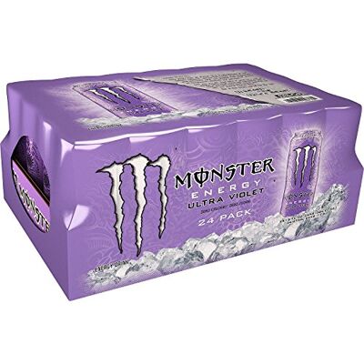Monster Cable Energy Ultra Violet, Bevanda energetica senza zucchero, 453,6 g (confezione da 24) Monster Cable Energy Ultra Violet, Bevanda energetica senza zucchero, 453,6 g (confezione da 24)