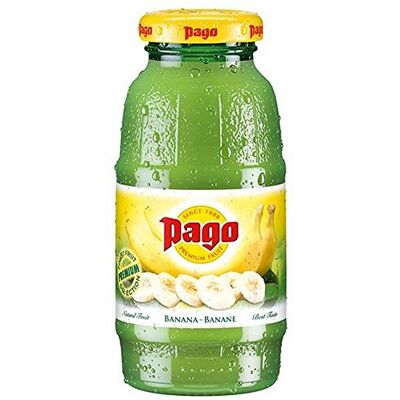 Pago banana cl.20 x 24 bottiglie in vetro succo di frutta Pago banana cl.20 x 24 bottiglie in vetro succo di frutta