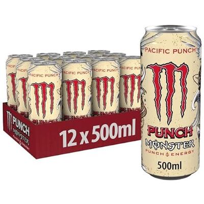Monster Cable Pacific Punch, bevanda energetica PMP 500 ml, confezione da 12 Monster Cable Pacific Punch, bevanda energetica PMP 500 ml, confezione da 12