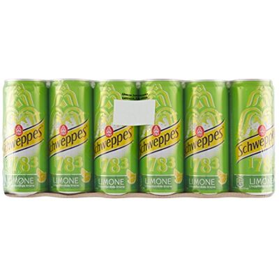 Schweppes Bibita Analcolica Gassata, Limone Confezione da 24 x 330 ml Schweppes Bibita Analcolica Gassata, Limone Confezione da 24 x 330 ml