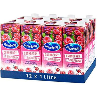 Ocean Spray mirtillo e succo di lampone bevanda, 1L scatola (confezione da 12) Ocean Spray mirtillo e succo di lampone bevanda, 1L scatola (confezione da 12)