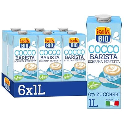 Isola Bio Cocco Barista Biologica Zero Zuccheri 6x1L Isola Bio Cocco Barista Biologica Zero Zuccheri 6x1L