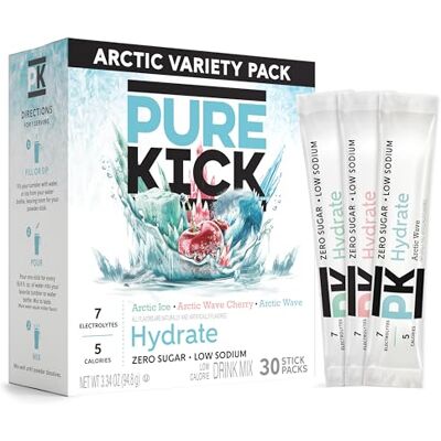 Pure Mix di bevande idriche per idratazione, Arctic Variety Pack, 30 pacchetti Pure Mix di bevande idriche per idratazione, Arctic Variety Pack, 30 pacchetti
