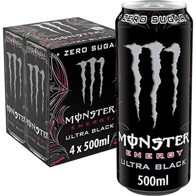 Monster Cable 400034 Ultra Black Enegy Drink WIGIG 4x500ml, Alluminio, Bianco Monster Cable 400034 Ultra Black Enegy Drink WIGIG 4x500ml, Alluminio, Bianco