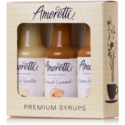 Amoretti Premium cremoso classico sciroppi (Crema Di vaniglia, Crema Di caramello, Crema Di nocciola) Amoretti Premium cremoso classico sciroppi (Crema Di vaniglia, Crema Di caramello, Crema Di nocciola)
