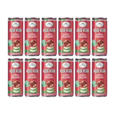 L'Angelica Health Drink, Aloe Vera 35%, Gusto Melograno, Bevanda Fredda Detox, Zero Calorie, Con Zinco e Vitamina B2, Zero Zuccheri, Zero Calorie, Senza Conservanti, Coloranti e Glutine, 12x240ml L'Angelica Health Drink, Aloe Vera 35%, Gusto Melograno, Bevanda Fredda Detox, Zero Calorie, Con Zinco e Vitamina B2, Zero Zuccheri, Zero Calorie, Senza Conservanti, Coloranti e Glutine, 12x240ml