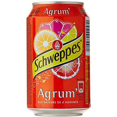 Schweppes Agrum 'scatola sottile 6 x 33 cl Schweppes Agrum 'scatola sottile 6 x 33 cl